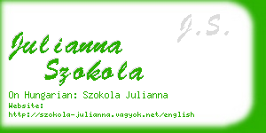 julianna szokola business card